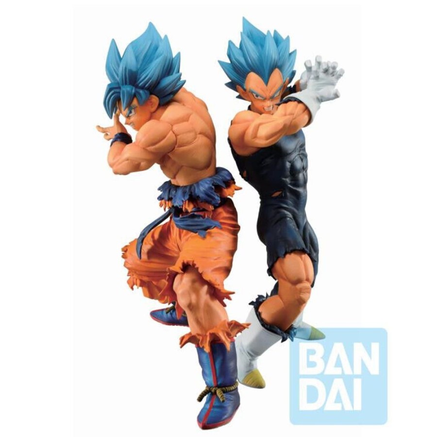 Figure Bandai | Dragonball Super Ssgss God Goku & Vegeta Set Bandai Ichiban Kuji Figure