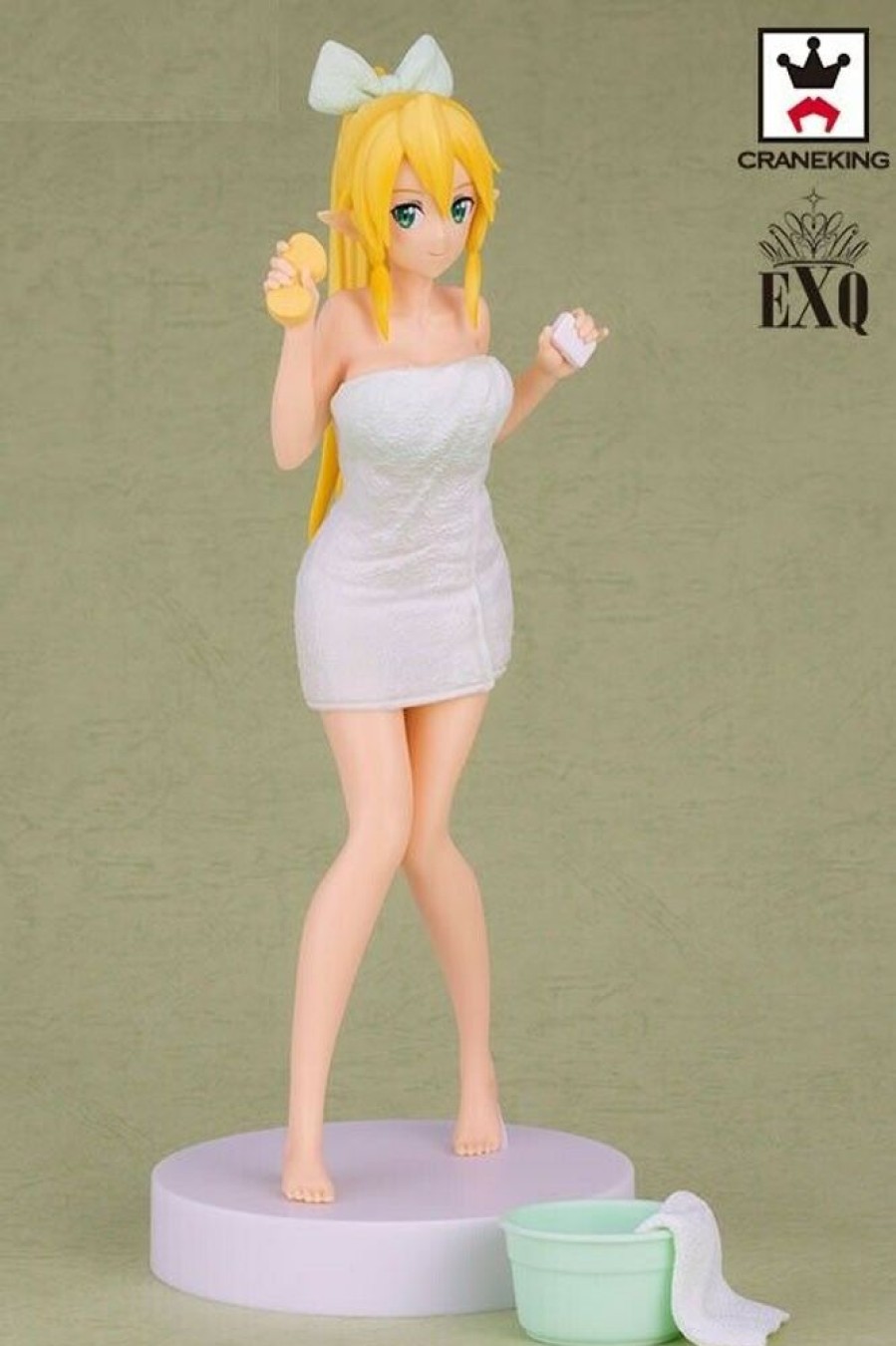 Figure Banpresto | Exq Sao Sword Art Online Code Register Leafa Bath 8" Pvc Figure Banpresto