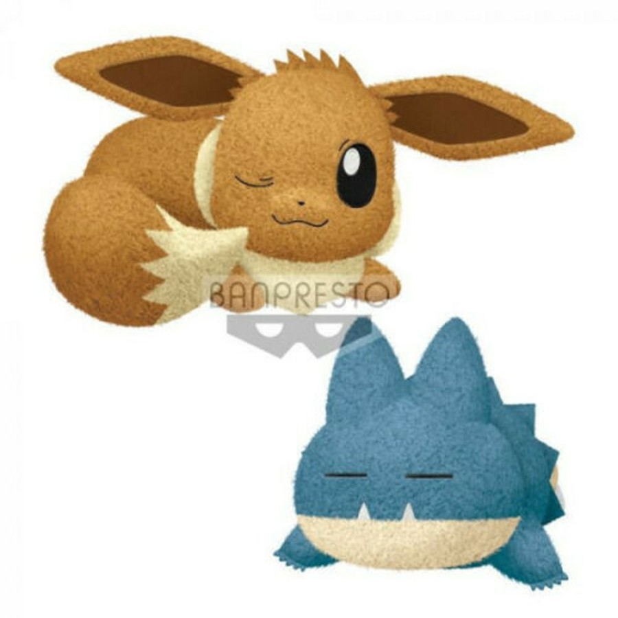 Plush Toy Banpresto | Pokemon Eevee & Munchlax Gonbe 10" Plush Doll Set