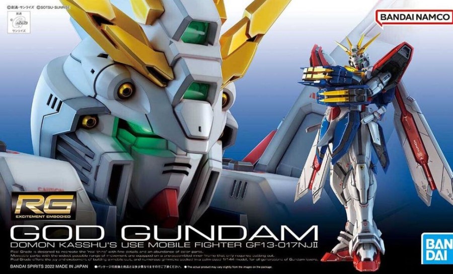 Figure Bandai | Rg Real Grade #37 G God (Burning) Gundam 1/144 Model Kit Bandai