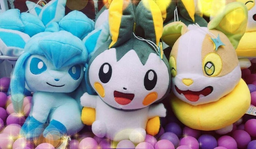 Plush Toy Banpresto | Pokemon Glaceon, Emolga, Yamper 10" Plush Doll Set